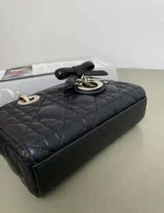 美品 即購入OK★ ブラック キルティング ミニハンドバッグ