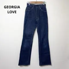 GEORGIA LOVE ジョージアラブ ダークブルー フレア デニム 58