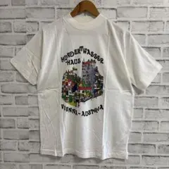 フンデルトヴァッサーハウス アートTシャツ M ウィーン 建築 ヴィンテージ