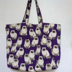 大きめトートバックエコバック猫柄ハンドメイド