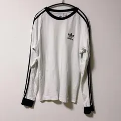 adidas ロングスリーブ Tシャツ J/S ホワイト/ブラック【S】