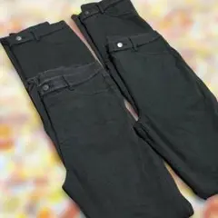 HEATTECH ブラック スキニーパンツ 4点セット