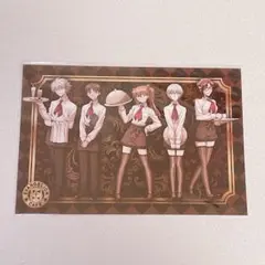 エヴァンゲリオン アニメイトカフェ 限定 ポストカード カヲル レイ アスカ