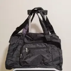 キャリーオンバッグ　黒 ブラック ボストンバッグ　ショルダー　付き