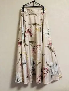 アプワイザーリッシェ フラワープリント フレアスカート