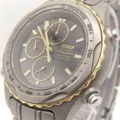 美品 稼働品 CITIZEN ATTESA クロノグラフ チタン メンズ腕時計