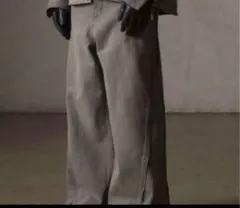 GRANCY ジップデザイン バギーデニム パンツ　M