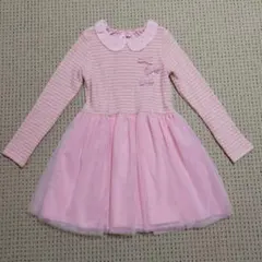 1回着美品！メゾピアノ チュール使いワンピース 140cm 卒業式・入学式にも♡