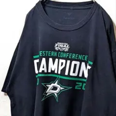 ファナティクス NHLダラススターズ ロゴ Tシャツ ブラック黒 XL 古着のサムネイル