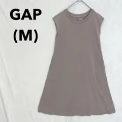 GAP ギャップ キッズ ワンピース 130 ノースリーブ モカ 綿 Aライン