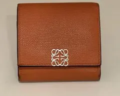 LOEWE オレンジ 三つ折り財布 アナグラム トライフォールド ウォレットのサムネイル