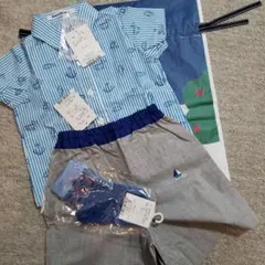 familiar 90サイズ シャツとパンツと靴下のセット