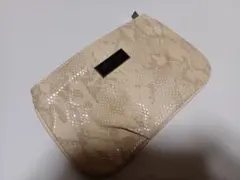JIMMY CHOO ジミーチュウ　ヘビ柄ポーチ ベージュのサムネイル