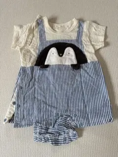 ペンギンデザインロンパース