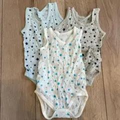 ベビー肌着 星柄 3枚セット サイズ90cm　ロンパース　西松屋