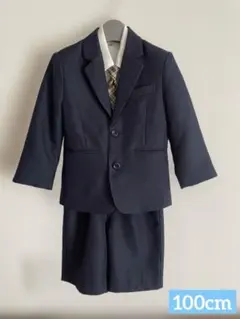 フォーマルスーツ 100cm ネイビー ネクタイ付き