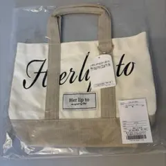 Herlipto ハリプ トートバッグ White 新宿ルミネ 限定品 - メルカリ