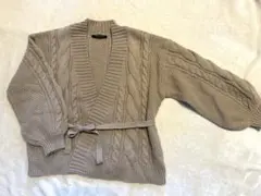 INGNI ケーブルニットカーディガン ベージュ