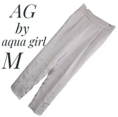 AG by aqua girl サテンツイルパンツ　M　ライトベージュ　微光沢のサムネイル