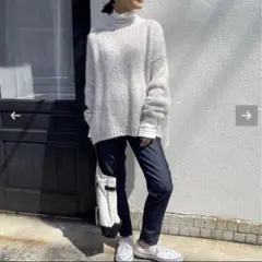 【TRICOTS JEAN MARC】 ボートネックスリットプルオーバー