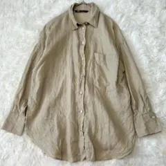 INDIVI リネン 長袖シャツ 38 ベージュ - メルカリ