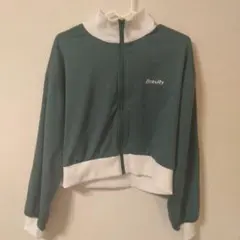 Honeys COLZA ジップアップ クロップドジャケット S グリーンのサムネイル