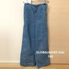 グローバルワークキッズ⭐︎ハイウェスパンツ　シャンブレー　デニム