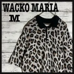 【超人気デザイン】ワコマリア☆レオパードポロシャツ☆アニマル柄☆豹柄☆シルク