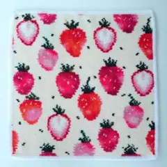 匿名配送☆新品B品　ラブラリー　ストロベリードット　アイボリー　ハンカチ