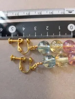 カラフル星型フックイヤリング