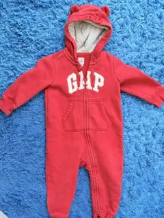 GAP 赤 フード、耳付きロンパース 12ヶ月