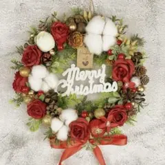 フェイクグリーンリースハンドメイド