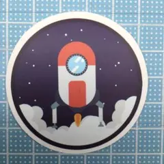 防水ステッカー　宇宙　ロケット　発射