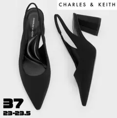 【美品】CHARLES & KEITH ポインテッドトゥ スリングバックパンプス