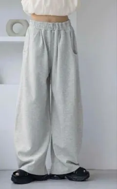 ジーナシス　JEANASIS 接触冷感　スウェットコクーンタックパンツ