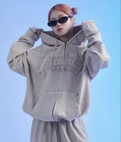 sedacle ベージュ ジップアップパーカー