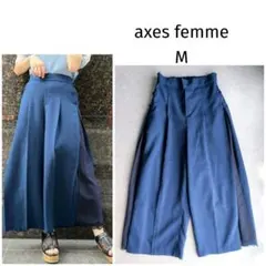 ✨美品✨️ アクシーズファム サイド切替チャイナ釦パンツ ネイビー