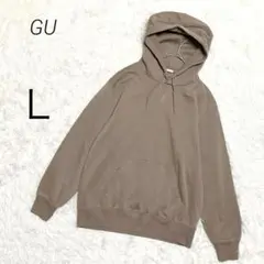 ジーユー GU パーカー スウェット フード付 裏起毛 L スウェットプルパーカ