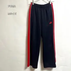 プーマ ジャージ パンツ シャドーストライプ ネイビー✕レッド L