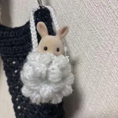 144)ミニチュアドールお出かけキラキラ花ケース／ハンドメイド