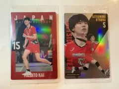 日本代表男子バレーボール ツインウエハース 甲斐優斗・大塚達宣選手