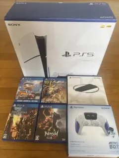 PlayStation 5 (CFI-2000A01) ソフト4枚、オプション品