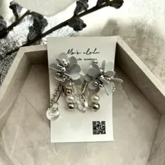 No.99 大人可愛いお花ピアス｜結婚式・パーティーにも