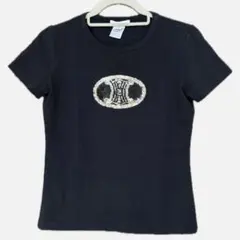 【希少】 CELINE トリオンフ ロゴ スパンコール 半袖 Tシャツ Mサイズのサムネイル