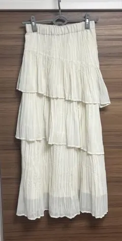 LOWRYS FARM フリルレイヤードスカート アイボリー