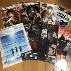 一番くじ 進撃の巨人 獣の巨人は俺が仕留める　F賞 クリアポスター　7種セット