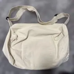 アイボリー キャンバス ショルダーバッグ