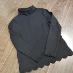 未使用　タグ付き　キッズかわいぃトップス　長袖　ブラック
