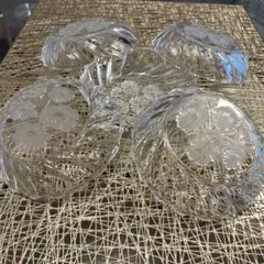ガラス食器セット　昭和　レトロ フルーツ皿　サラダ皿　５枚セット