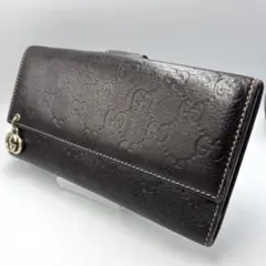 美品 GUCCI 長財布 レザー GG シマ インターロッキング - メルカリ